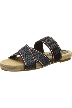 Tommy Hilfiger Tommy Webbing Flat Espadrille, Sandali Bassi Donna, , 40 EU