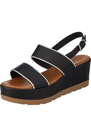 Lumberjack Marty, Sandali con Zeppa Donna, Black, 38 EU