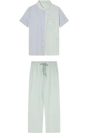 Women secret Pijama Camisero 100% Algodón Rayas Pyjama, , S Donna