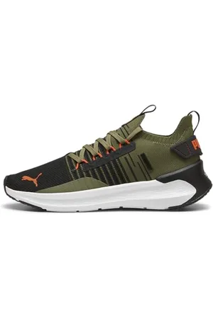 PUMA Softride Symmetry Fuzion, Road Running Shoe Unisex-Adulto, Olive Black-Flame Flicker, 37.5 EU