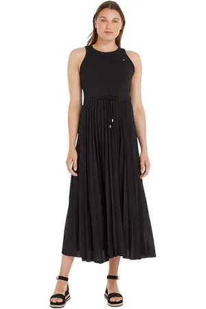 Tommy Hilfiger Abito Donna Midi Dress senza Maniche, (Black), 3XL