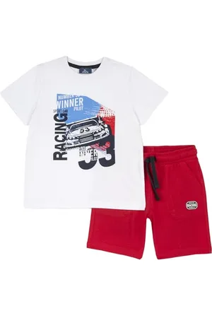 chicco Completo Bambino con T-shirt e Pantaloncini Corti con Vita Elasticizzata, con Grafiche Moderne e alla Moda, 100% Cotone, Lavabile in Lavatrice, Abbigliamento Bambino e Ragazzo, Designed in Italy