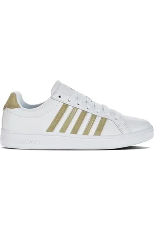 K-Swiss Court, Scarpe da Ginnastica Donna, Bianco Cornstalk Metallizzato, 39 EU