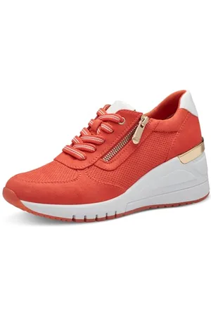 Marco Tozzi Sneakers Wedge Donna con Zip Vegane, (Carrot Comb), 41 EU