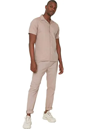 Trendyol Man Normal Waist Straight Leg Regular Fit Trousers Pantaloni, , M Uomo