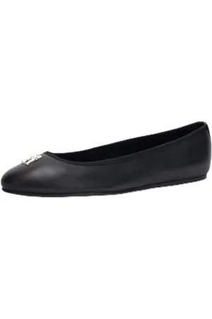 Tommy Hilfiger Ballerine Donna in Pelle, (Black), 36