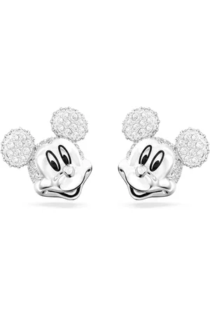 Swarovski Disney 100 Orecchini a Lobo Mickey Mouse, con Cristalli , Placcatura in Tonalità Rodio