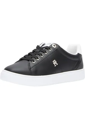 Tommy Hilfiger Essential Elevated Court Sneaker FW0FW07685, Suola Cupsole Donna, (Black), 36 EU