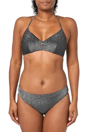 Emporio Armani Triangle And Brief Lurex Bikini Set, Set di Bikini Donna, (Black), L