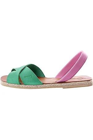 Titi Couture Classic, Sandali con Plateau Piatto Donna, Verde (Green Fuchsia), 36 EU