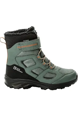 Jack Wolfskin Vojo WT Texapore High K, Stivali Invernali, Ardesia/Verde, 33 EU