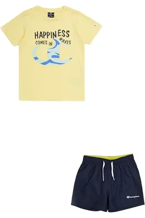 Champion Legacy Back To The Beach B-Graphic Pastel Crewneck T-Shirt & WR Shorts Completo, , 11-12 Anni Bambini e Ragazzi
