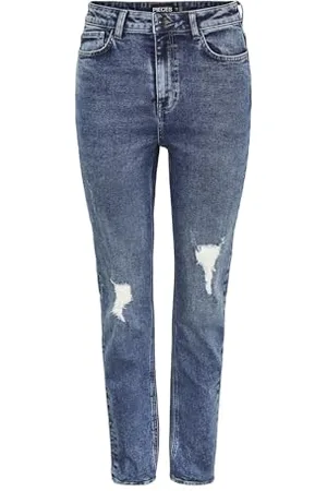 Pieces® Pcbella HW Tap DEST Ank Jeans Mb406 Noos, , 33W x 30L Donna