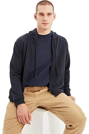 Trendyol Felpa con Cappuccio Basic, vestibilità Regolare, con Zip Maglia di Tuta, , XL Uomo