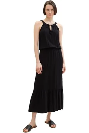 TOM TAILOR 1043067 Vestito, 14482-Deep Black, 50 Donna