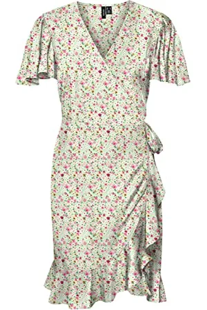 VERO MODA Vmemma Henné 2/4 Abito Corto Avvolgente Wvn Ga Vestito, , XS Donna