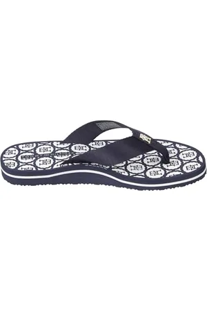 Tommy Hilfiger TH Emblem Beach Sandal FW0FW07900, Infradito Donna, Blu (Space Blue), 36 EU