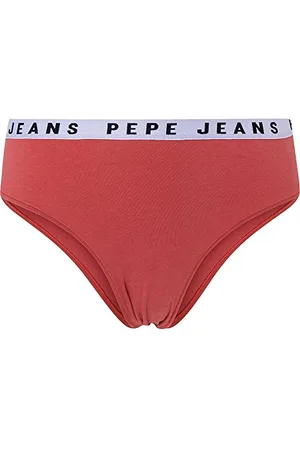 Pepe Jeans Solid Brazilian, Intimo in Stile Bikini Donna, (Red),XS