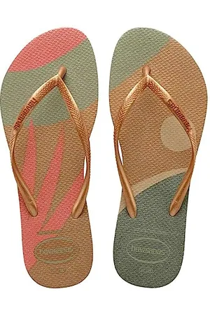 Havaianas Slim Palette Glow, Infradito, Donna, Multicolore Sabbia Grigio Dorato, 33/34 EU