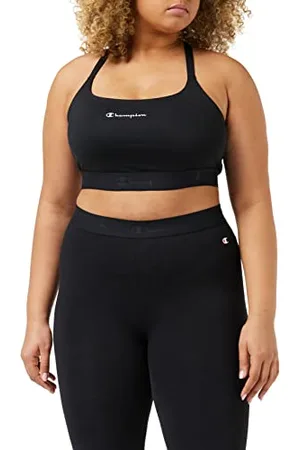 Champion C-Tech -Quick Dry Metallic Small Logo Thin Shoulder Medium Support Reggiseno sportivo, Donna, , L