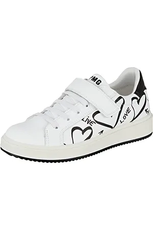 Primigi Colin, Scarpe da Ginnastica Donna, Bianco-Nero, 34 EU