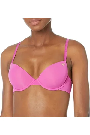 Emporio Armani Push Up Bra Remov.Pads Second Skin Microfiber & Lace, Reggiseno Push-Up Donna, (Azalea), 38 / 4C