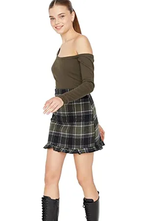 Trendyol Gonna Intrecciata Mini Volant Donna, , 68