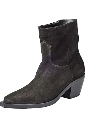 Pinko Mozart TEXANO Suede, Stivali Western Donna, Z99_Nero Limousine, 35 EU