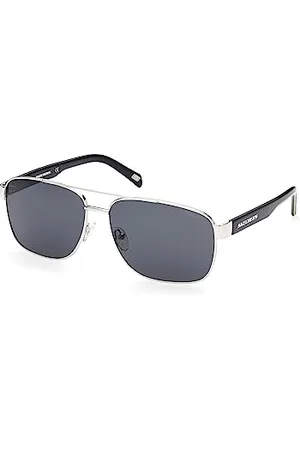 Skechers SE6160 Occhiali da Sole Uomo, Occhiali da Sole Casual Leggeri, Forma Lente Navigator, Lenti Polarizzate Fumo