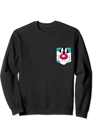 LOONEY TUNES Sylvester Face Faux Pocket Felpa