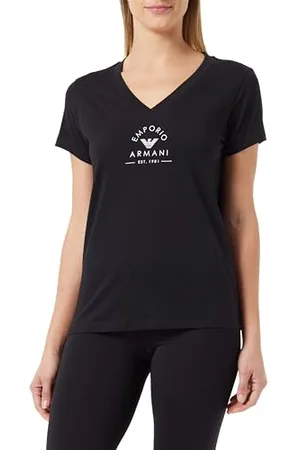 Emporio Armani Iconic Stretch Cotton Logoband Loungewear T-Shirt, T-Shirt Donna, (Black), S
