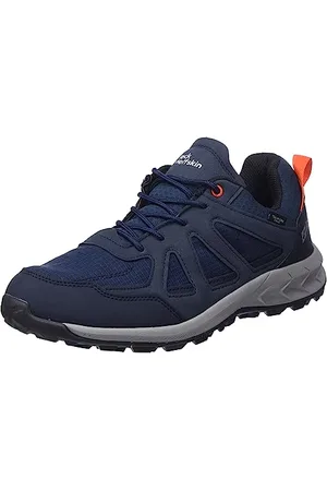 Jack Wolfskin Woodland 2 Texapore Low M, Sneaker Uomo, Dark Blue/Red, 40 EU