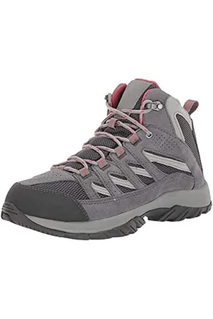 Columbia Crestwood Mid WP, Scarponi da trekking alta Donna, Graphite/Daredevil 2023 , 40.5 EU