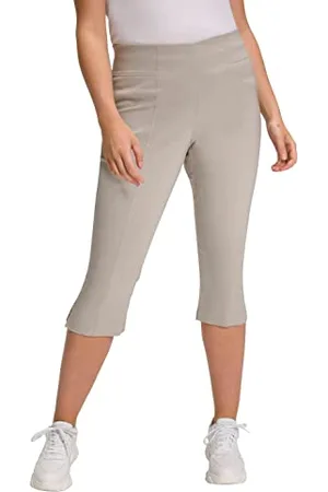 Ulla Popken Bengalin-Capri Pantaloni, , 42W / 32L Donna