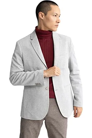 DeFacto N0503AZ, Blazer, Uomo, Grigio, 58