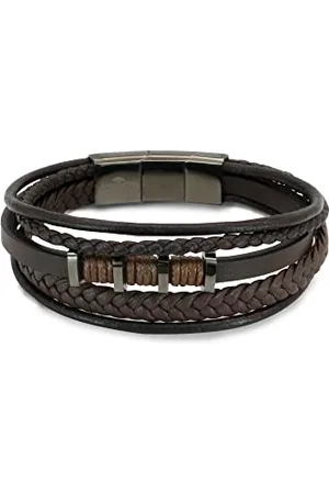 Fynch-Hatton Fynch Hatton Bracciale FHJ-0041-B-19 Gun, 19 cm, Pelle, Nessuna pietra preziosa