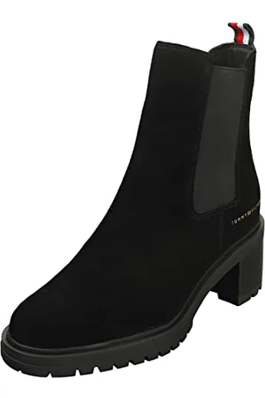 Tommy Hilfiger Outdoor Chelsea Mid Heel Boot, Stivali alla Moda Donna, (Black 002), 41 EU