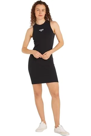 Tommy Hilfiger Donna Abito Bodycon Dress Corto, (Black), XL