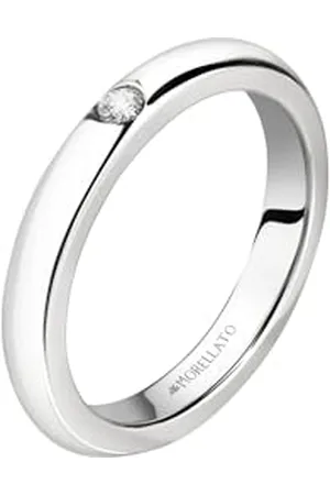 Morellato Anello unisex, Collezione Love Rings, in acciaio inox, cristallo - SNA46, Única, Metallo, Nessuna pietra preziosa