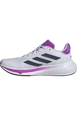 adidas Response Super Running Shoes, Scarpe da Corsa Donna, Cloud White/Aurora Ink/Purple Burst, 44 EU