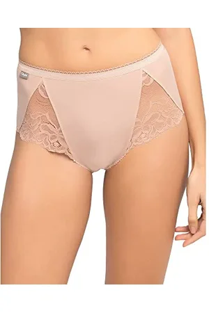 Playtex Midi Coton Féminine et Dentelle x2 Culotte, (Chair), XXL (Pacco da 2) Donna