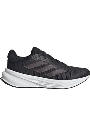 adidas Response Shoes, Scarpe da Corsa Donna, Aurora Black/Aurora Met/Wonder Orchid, 43 EU