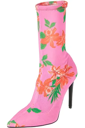 Pinko Valentine Tronchetto Retina ST, Stivali a metà Polpaccio Donna, YNR_Mult.Fuxia/Rosso, 39 EU