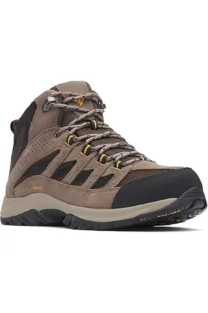 Columbia Crestwood Mid WP, Scarponi da trekking ed escursionismo impermeabili a vita media Uomo, Cordovan/Squash 2024 , 43 EU