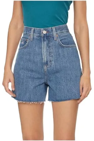 Tommy Hilfiger Pantaloncini in Jeans Donna Mom Short Elasticizzati, Blu ( Medium), 28W