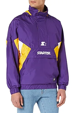 STARTER BLACK LABEL Starter Giacca a Vento, Vero Viola/CALIFORNIAYEL/Bianco, S Uomo