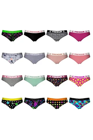 Freegun Pack Sorpresa Mutande Donna microfibra, set di 5 Slip Donna, modelli selezionati a caso, Taglie L