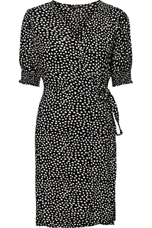 Pieces® Pctala Noos BC-Abito da Donna a 2/4 Vestito, Black/AOP:DOT, M