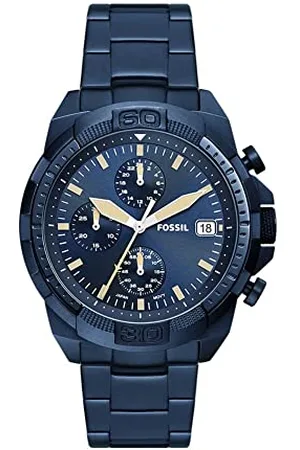 Fossil Orologio Bronson da uomo, movimento cronografo, cassa in acciaio inossidabile da 44 mm con bracciale in acciaio inossidabile, FS5916