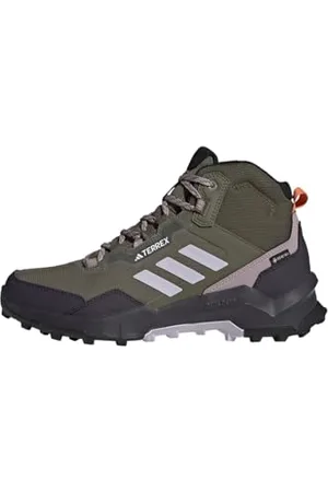 adidas Terrex AX4 Mid Gore-Tex Hiking Shoes, Scarpe da Trekking Donna, Olive Strata/Silver Dawn/Fig, 36 EU